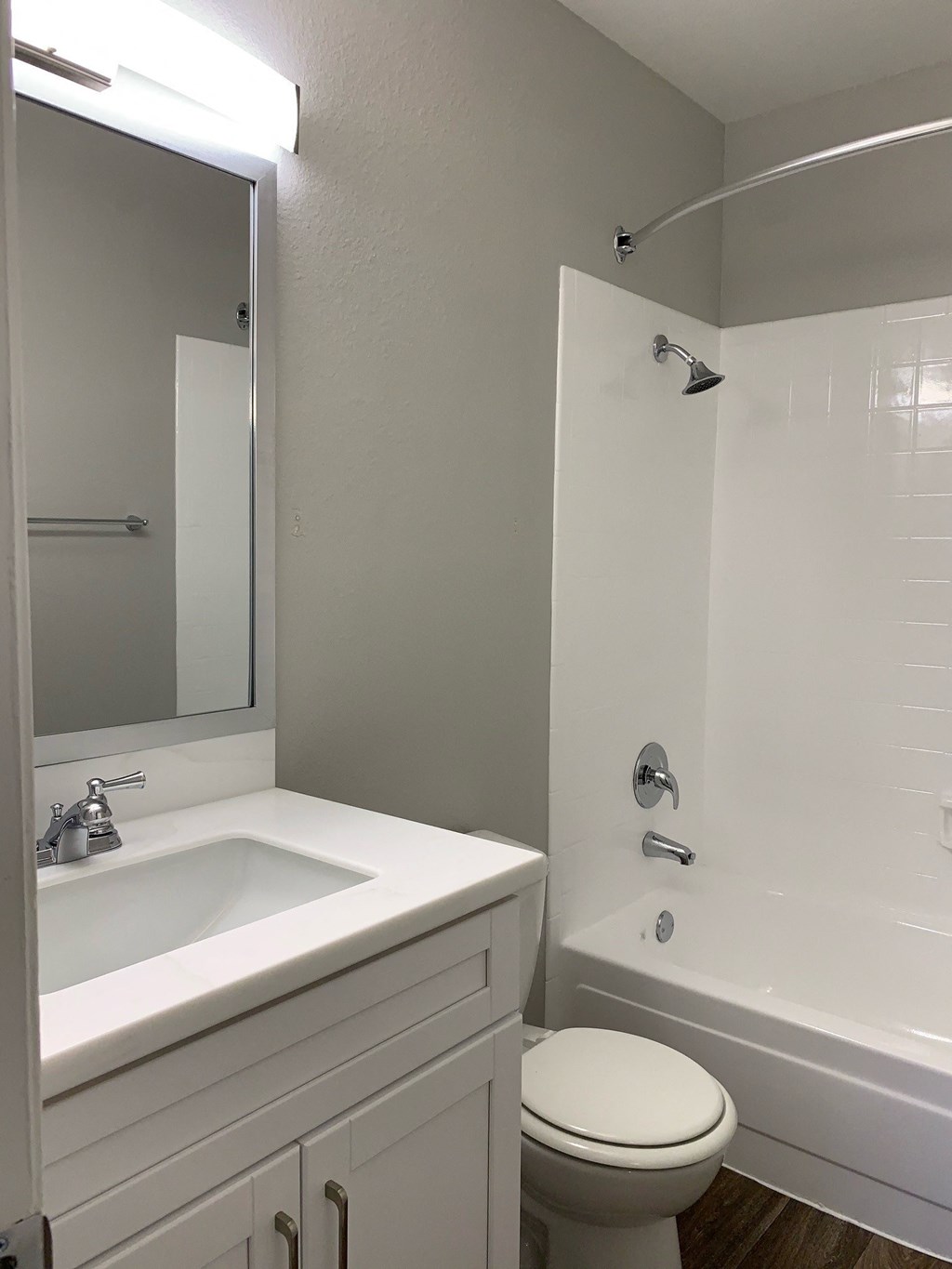a white bathroom with a sink toilet and shower at Monaco at McCormick Ranch, Scottsdale, AZ