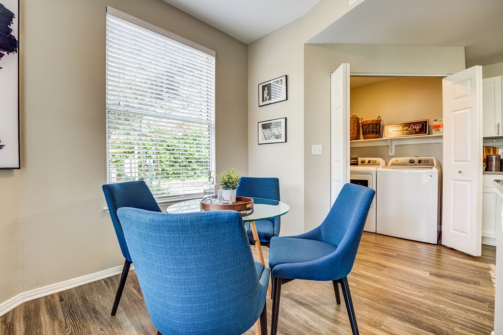 Dining and washer/dryer closet