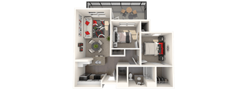 Morris - two bedroom one bathroom unit at FountainGlen Temecula