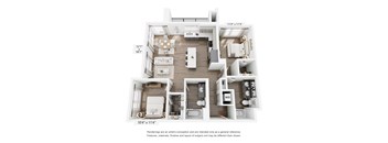B3 floor plan at Ocean Creek, California , 92054