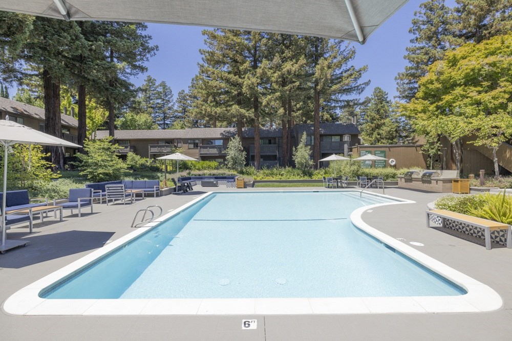 Pool with lounge seating