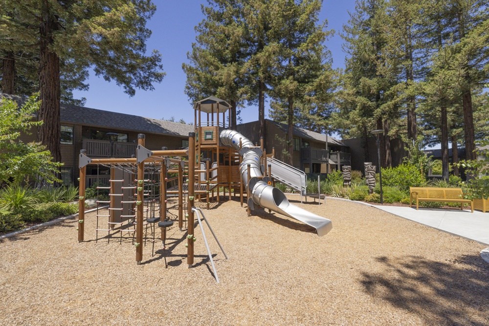 Playground with slide