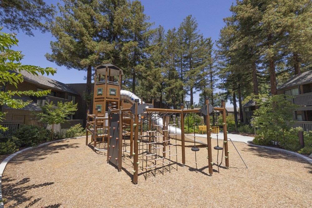 Playground with slide