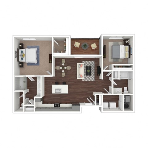 B1 - 2 bed 2 bath - 1141 sqft at Parkside at Littleton Village, Littleton