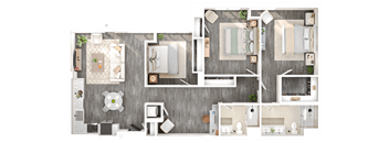 Penthouse 3D floorplan