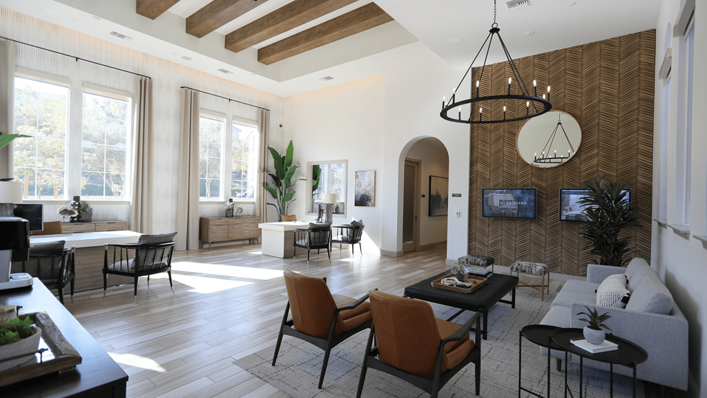stylish leasing lobby