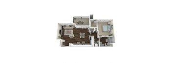 Plan 1 floor plan image - 1 bed 1 bath - 875 sqft