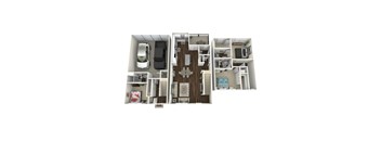 Plan 3 floor plan image - 3 bed 3.5 bath - 1588 sqft