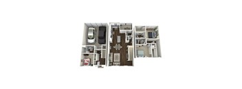 Plan 4 floor plan image - 3 bed 3.5 bath - 1618 sqft