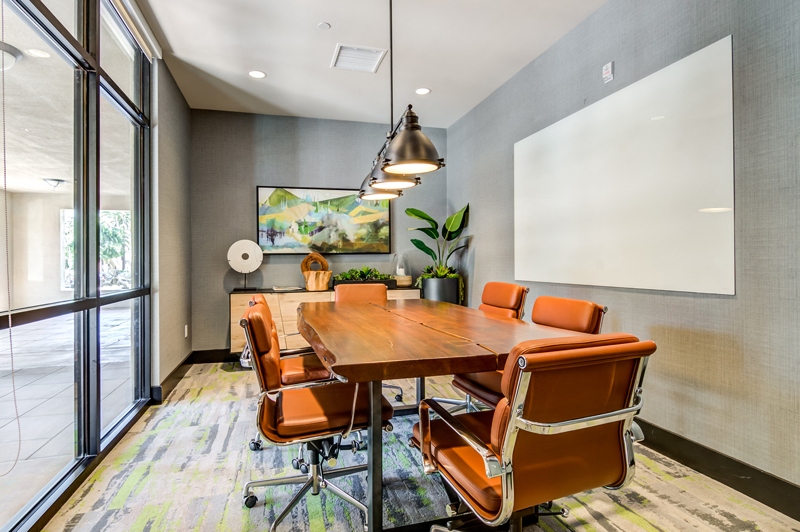 Conference room with whiteboard