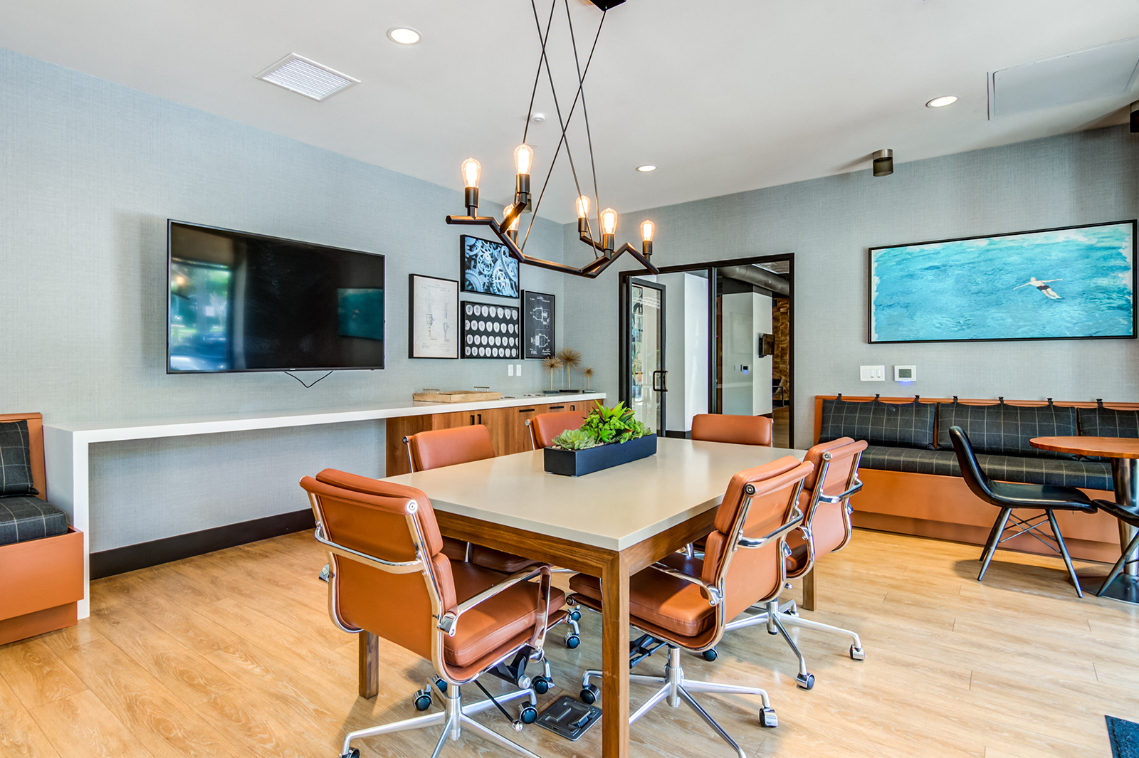 Conference room with TV