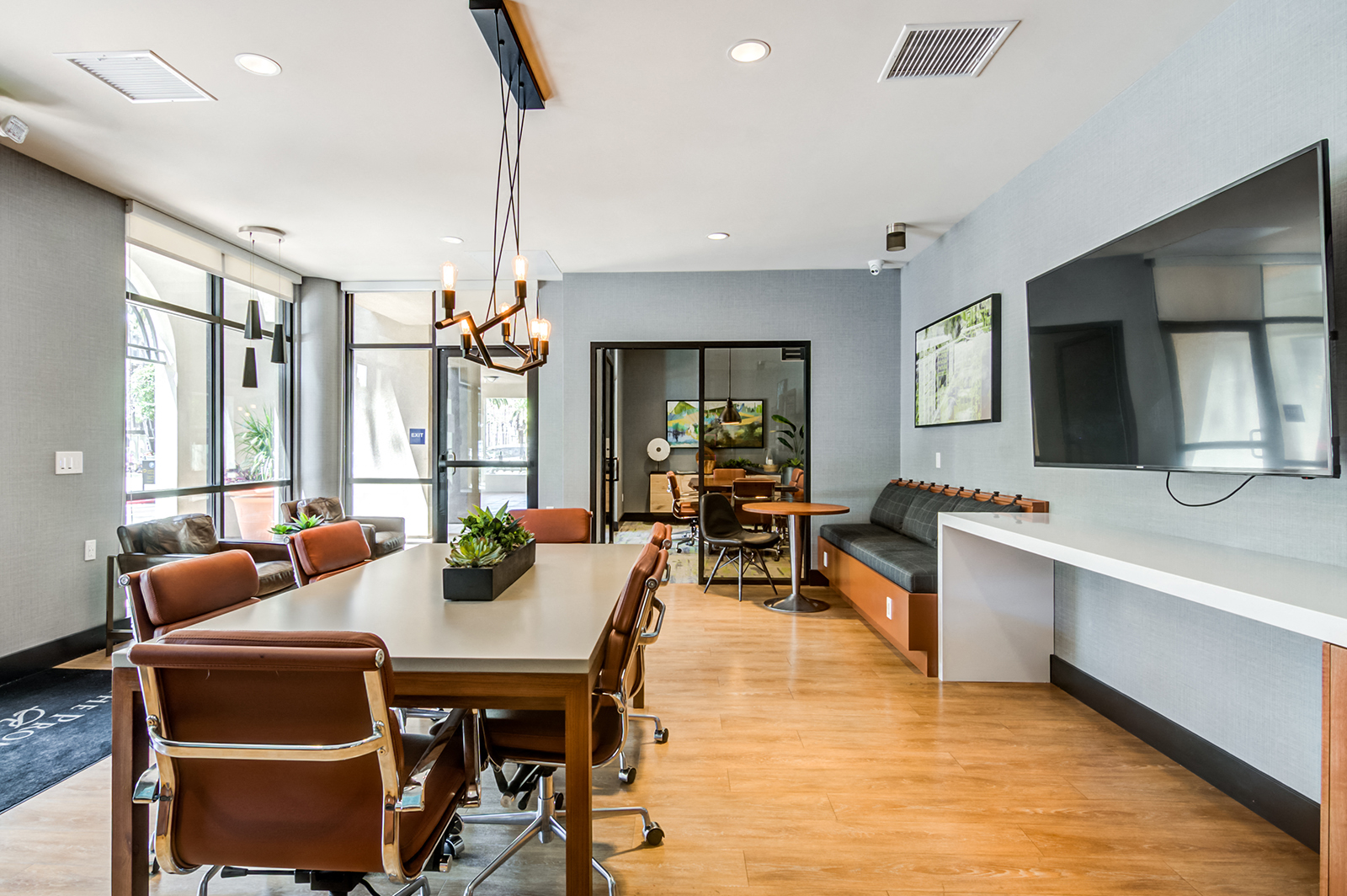 Conference room with TV