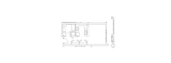 Unit type c floor plan with galley kitchen at Eastlake 2851 Apartments, Washington