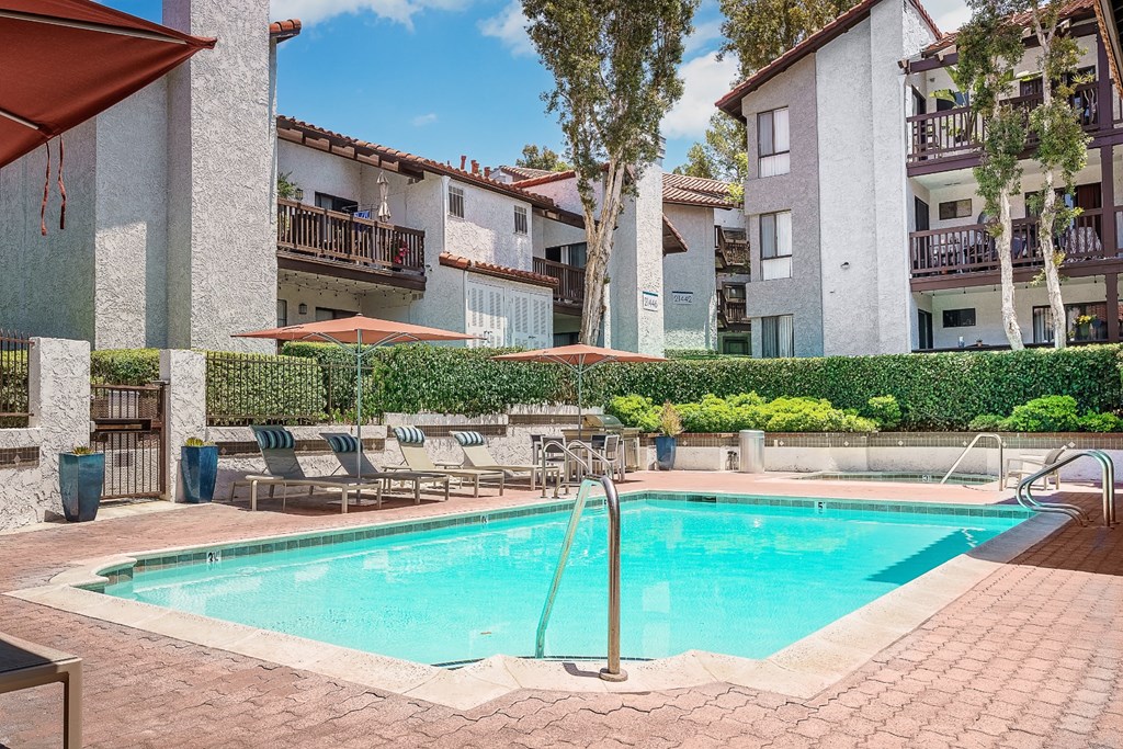 Pool with lounge area at Ridgecrest, Lake Forest, California