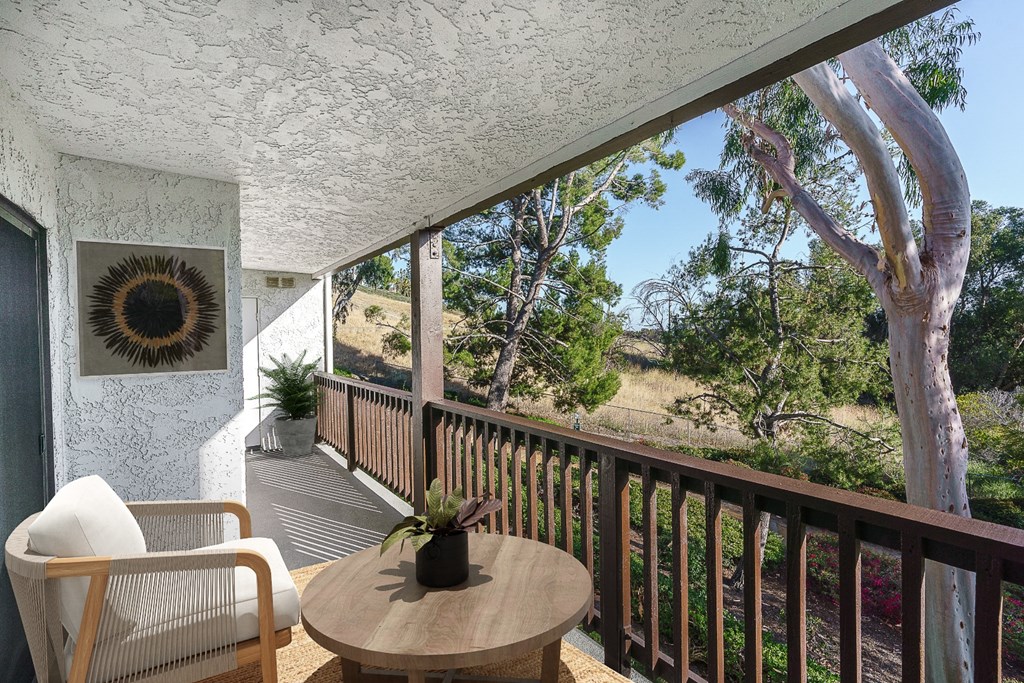 Balcony overlooking greenery at Ridgecrest, Lake Forest, California