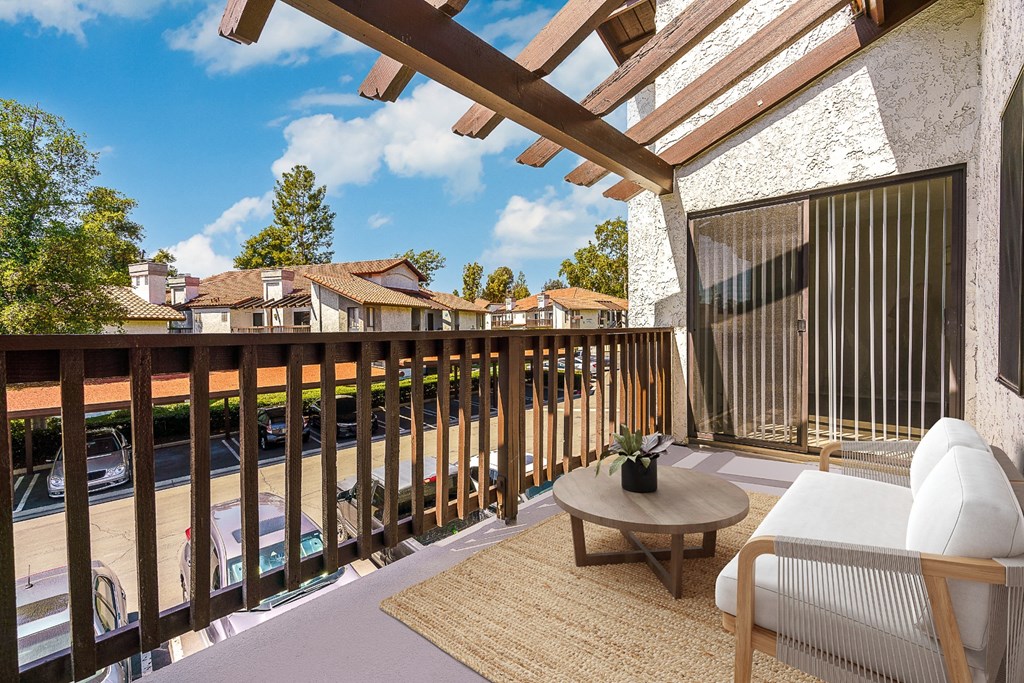 Balcony overlooking carport at Ridgecrest, Lake Forest, CA, 92630