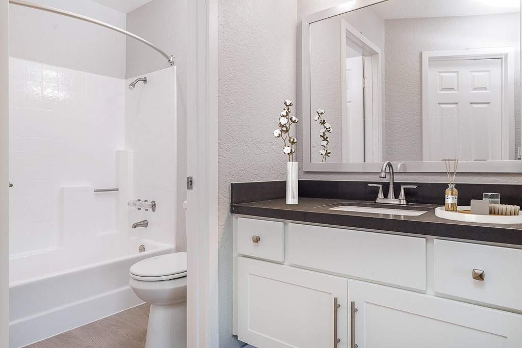Bathroom with shower at Ridgecrest, Lake Forest, CA