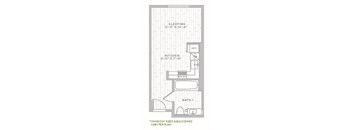 S1  – 1 Bedroom 1 Bath Floor Plan Layout – Unknown Square Footage