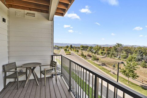 Balcony view at Parkside at Littleton Village, Littleton, Colorado