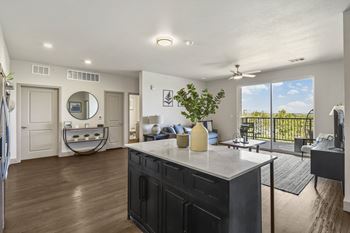 Kitchen with cabinets at Parkside at Littleton Village, Colorado, 80122
