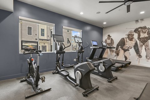 a home gym at Parkside at Littleton Village, Colorado