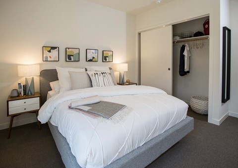 Bedroom With Closet at The Union Flats, Union City, CA, 94587