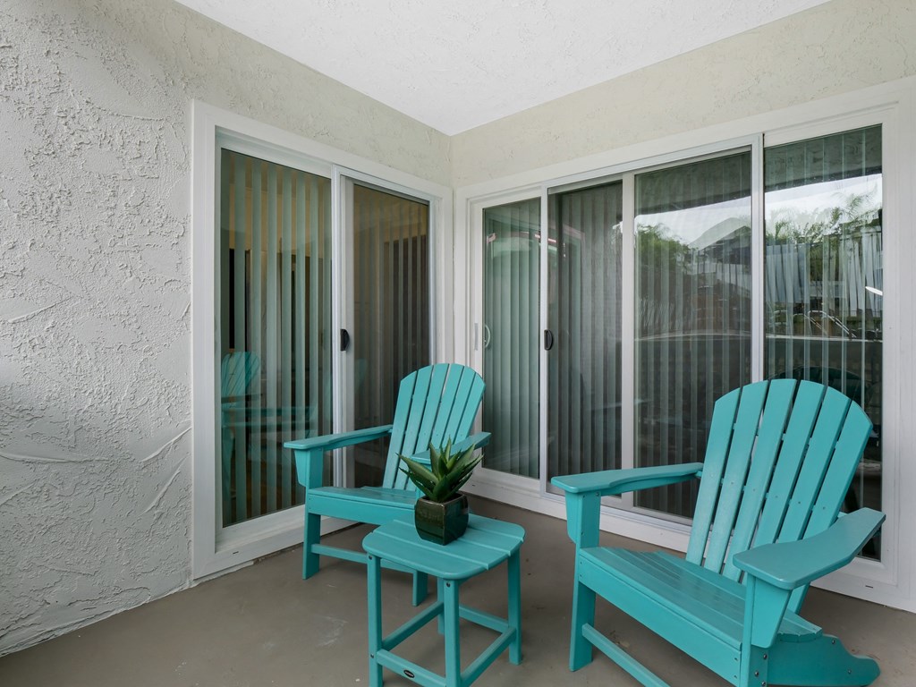 Patio at Verandas Apartments, California