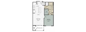 A3 Floor Plan at Arise Riverside, Austin Texas