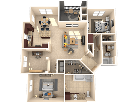 Sequoia Floor Plan at 55+ FountainGlen  Jacaranda, Fullerton