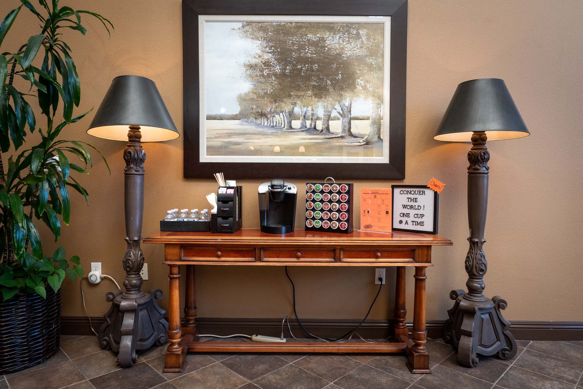 Coffee and tea table