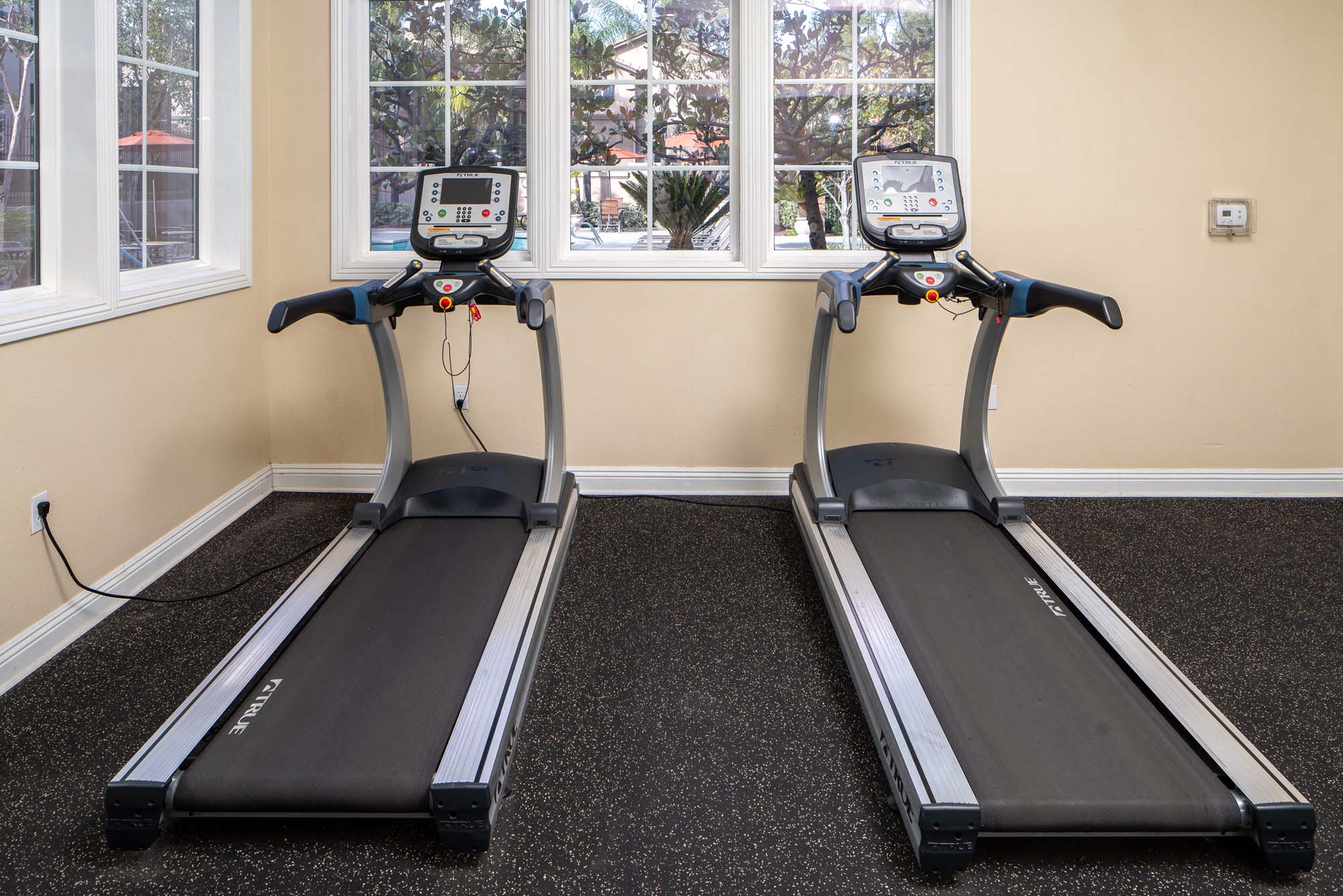 Treadmills in fitness center