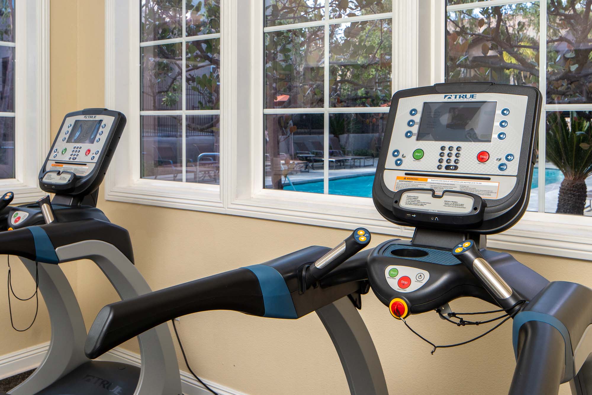 Treadmills in fitness center
