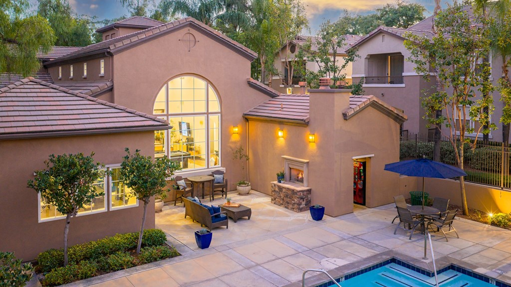 A house with a pool in the backyard.