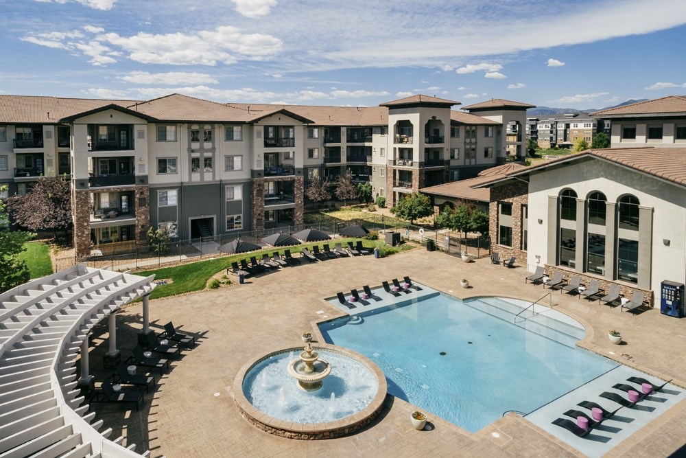 Aerial Pool View at Terracina, Colorado