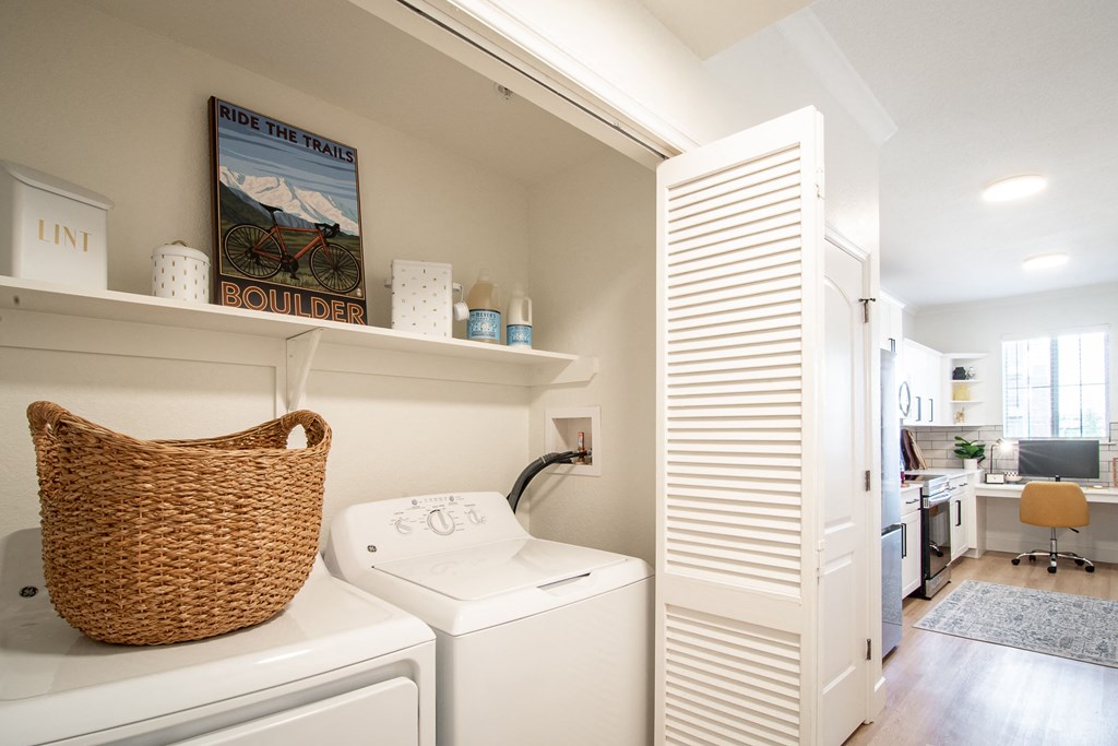 in unit laundry with a washer and dryer at Terracina, Broomfield