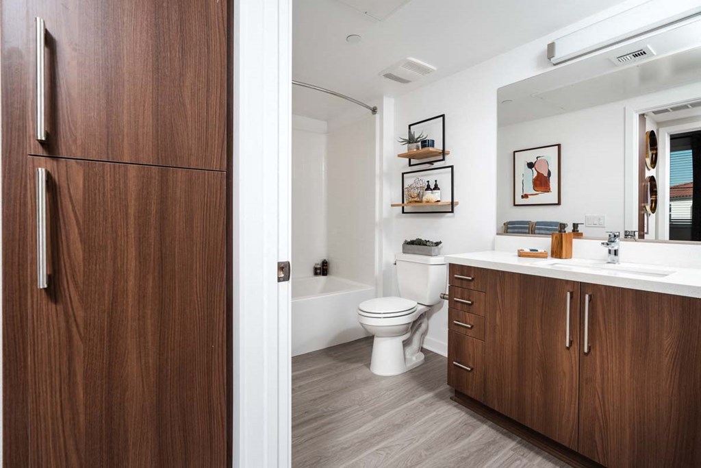 a bathroom with a toilet and a sink and a mirror