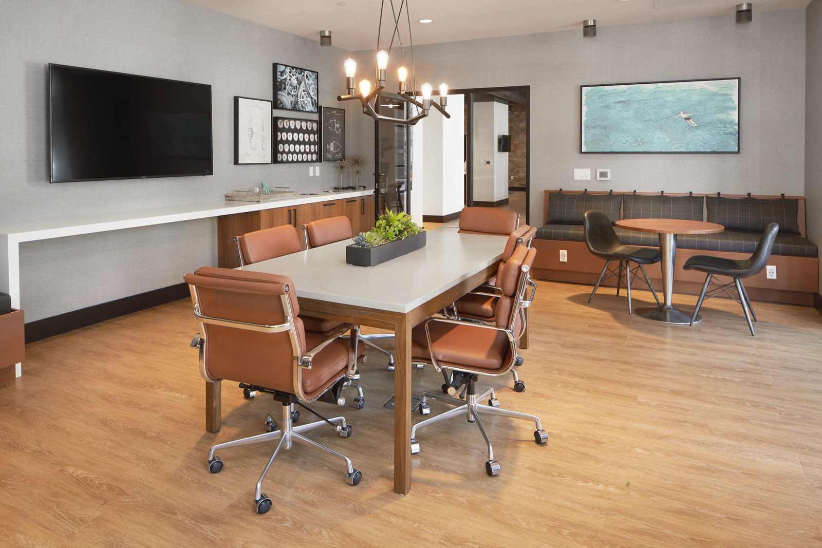 Conference room with TV