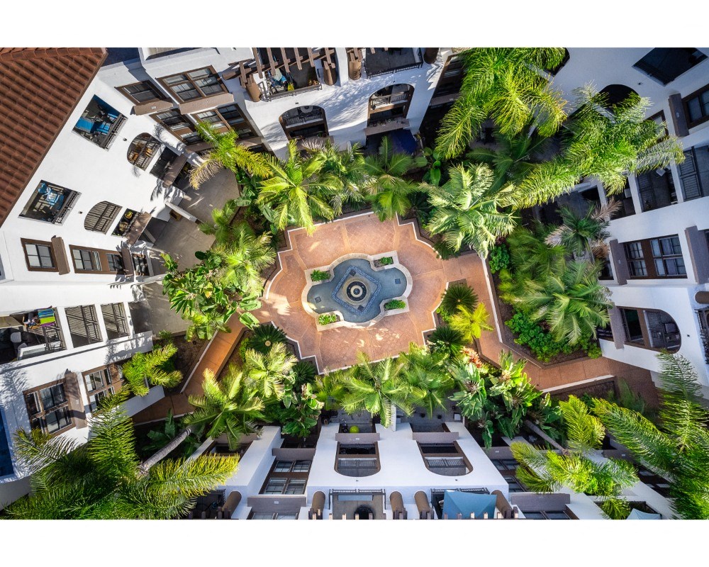 birds eye view of promenade rio vista lanscaping at The Promenade Rio Vista, California