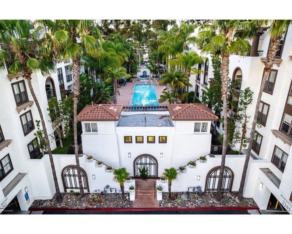 aerial view of promenade rio vista apartments at The Promenade Rio Vista, San Diego, 92108