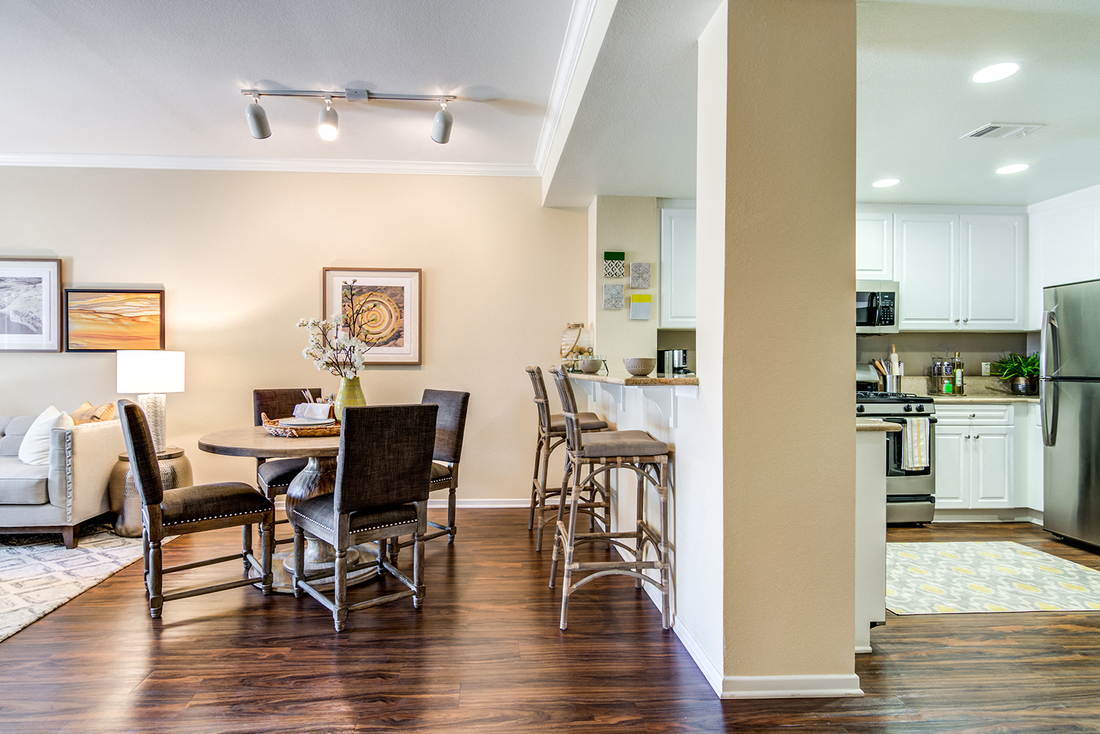 Dining and kitchen area