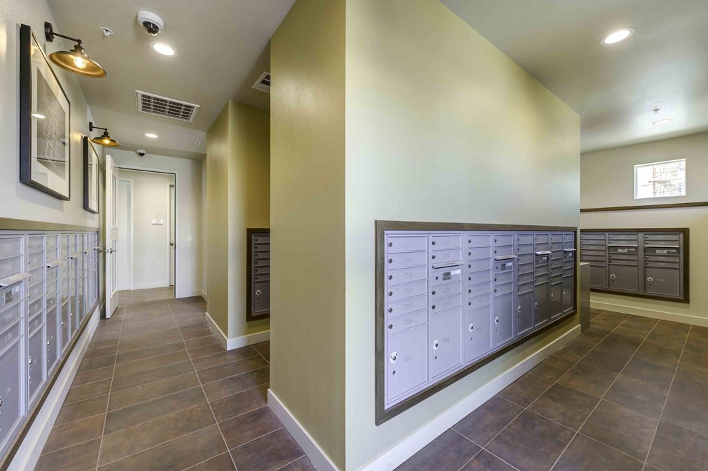 lockers in the clubhouse at ascend at woodbury new luxury apartments in woodbury mn