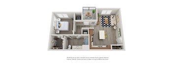 A4 - 1 Bed 1 Bath - 770 sqft