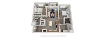 B1 - 2 Bed 2 Bath - 1073 sqft