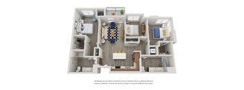 C1 - 3 Bed 2 Bath - 1342 sqft