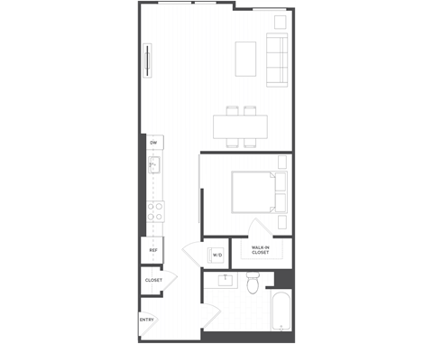 A3.1C - Jr 1 Bed 1 Bath - 694 sqft