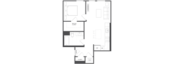 B5.1 - 1 Bed 1 Bath - 624 sqft