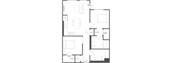 C1.1 - 2 Bed 2 Bath - 923 sqft