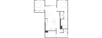 C2.1 - 2 Bed 2 Bath - 977 sqft