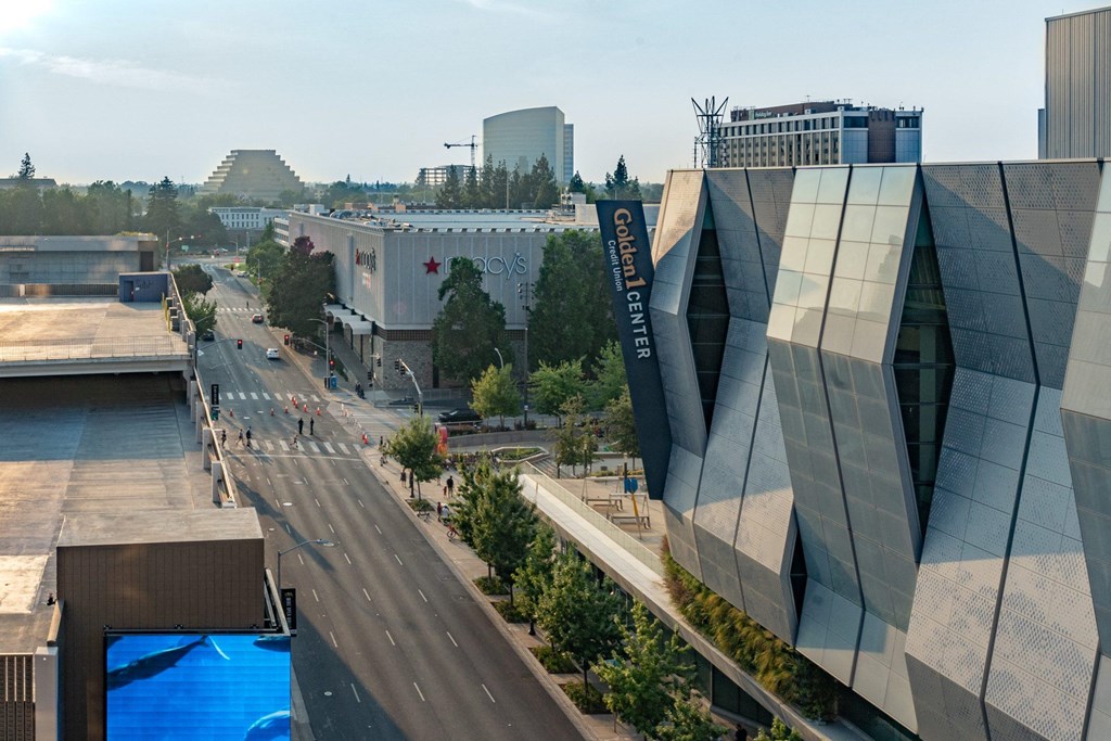 Golden 1 Center across the street