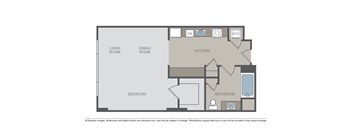 Studio 1 bath A at The Grand Apartments, California